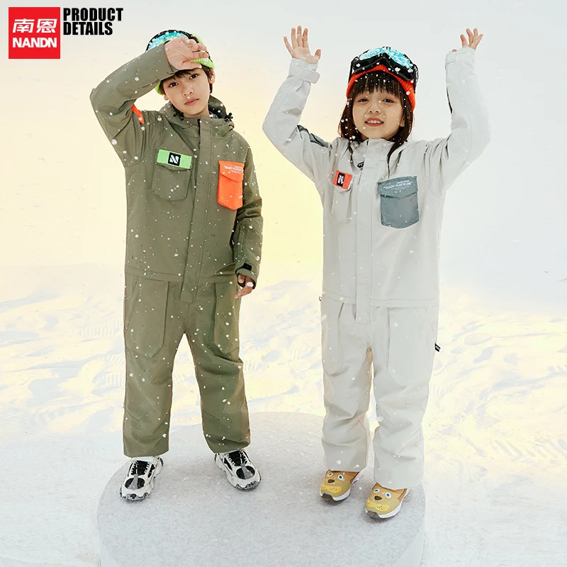 Ski Pants Waterproof - NANDN Kids Ski Clothing One Piece
