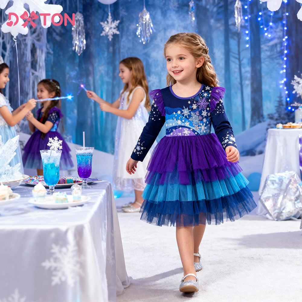 Winter Clothing Toddler - DXTON Kids Girls Princess Dress Snowflakes