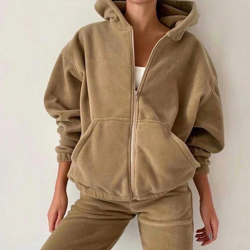 Winter Clothing Sale - Women Tracksuit Autumn Winter Fleece Two