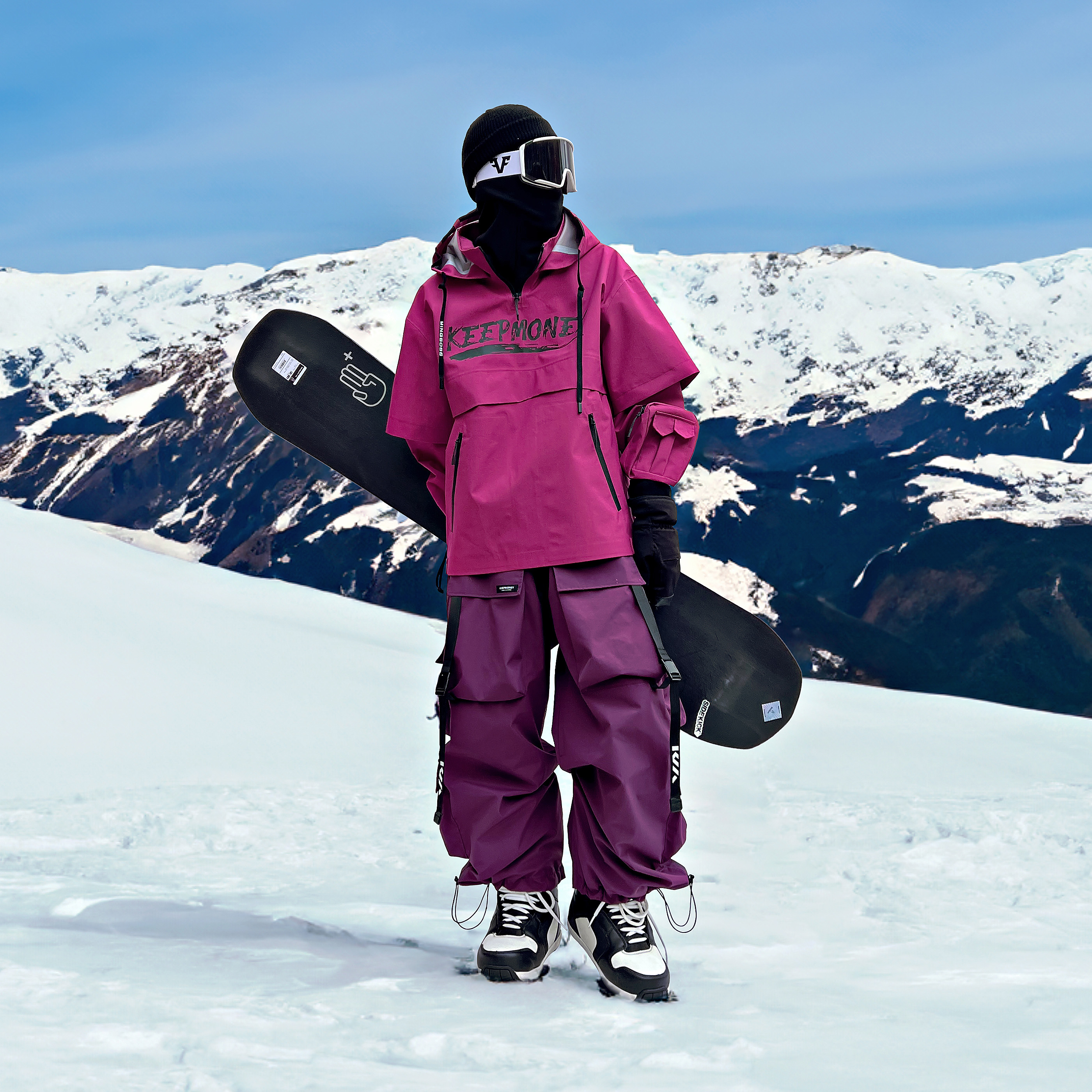 Ski Pants Waterproof - KEEPMONEY Ski Suit Set for Men
