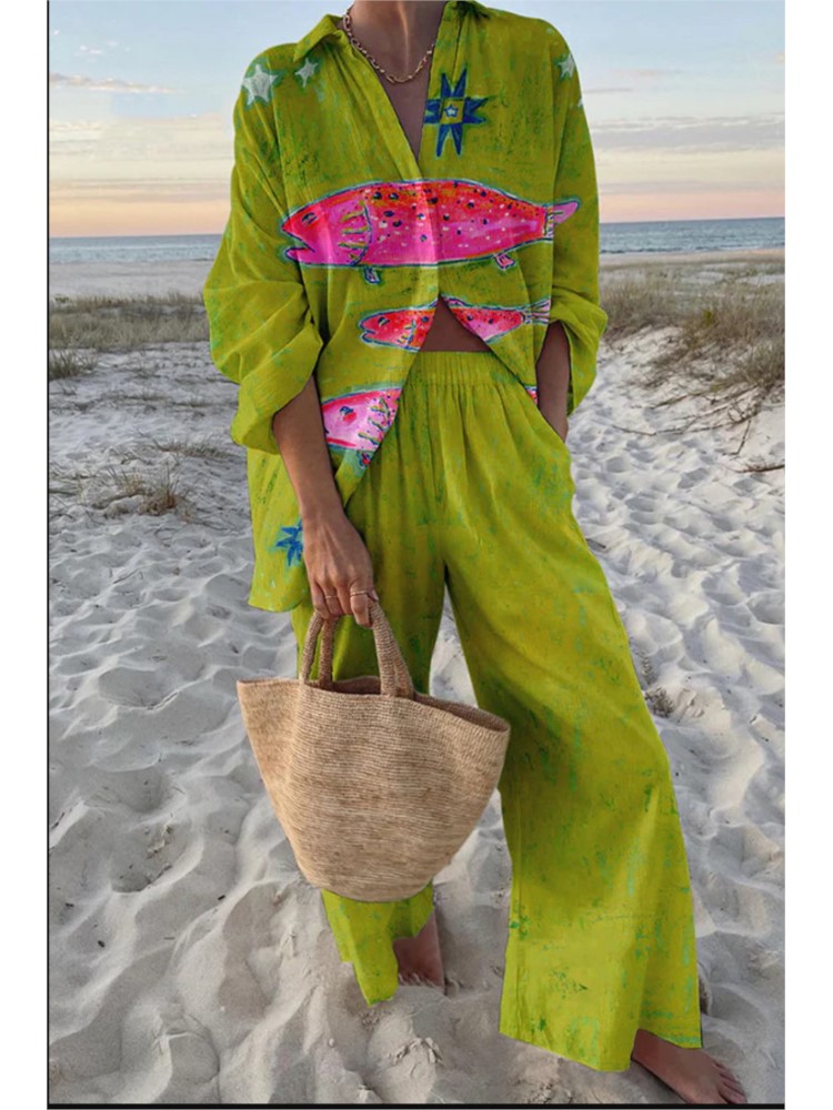 Winter Clothing Kit - Casual Boho Print Set For Women