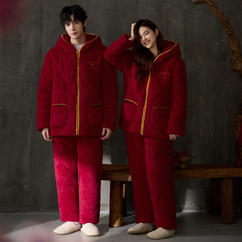 Winter Clothing Layers - High Quality Winter Couple Pajamas Set