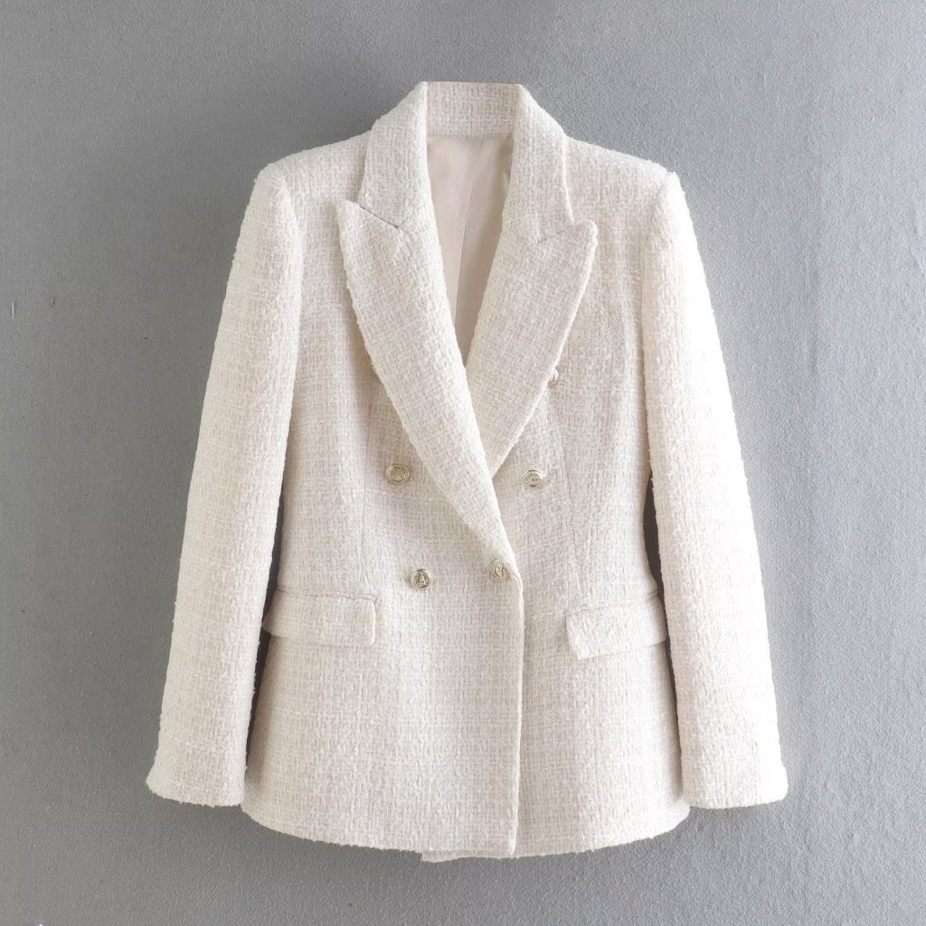 Winter Clothing Wholesale - Women's Double-Breasted Texture Suit Jacket Autumn