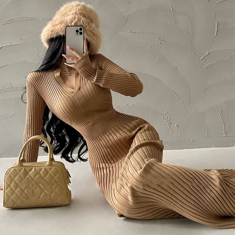 Winter Clothing On Sale Women'S - Sexy Daring Female Knit Dress Elastic
