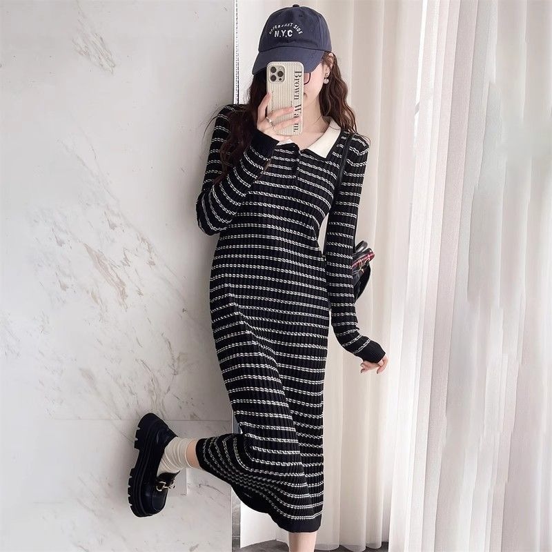 Stripe Apricot Woman Knitted D - Winter Clothing On Sale Women'S recensione e prezzo