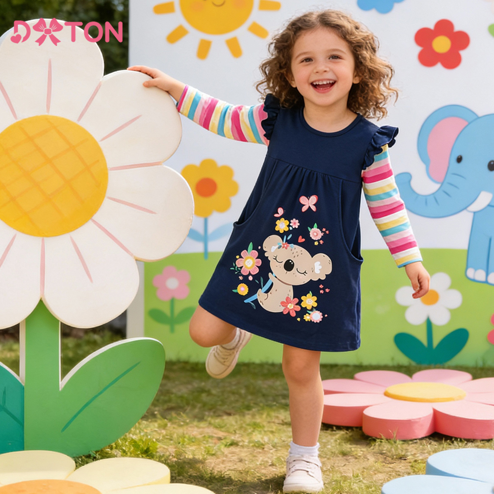 DXTON Long Sleeve Girls Dresse - Winter Clothing Toddler recensione e prezzo