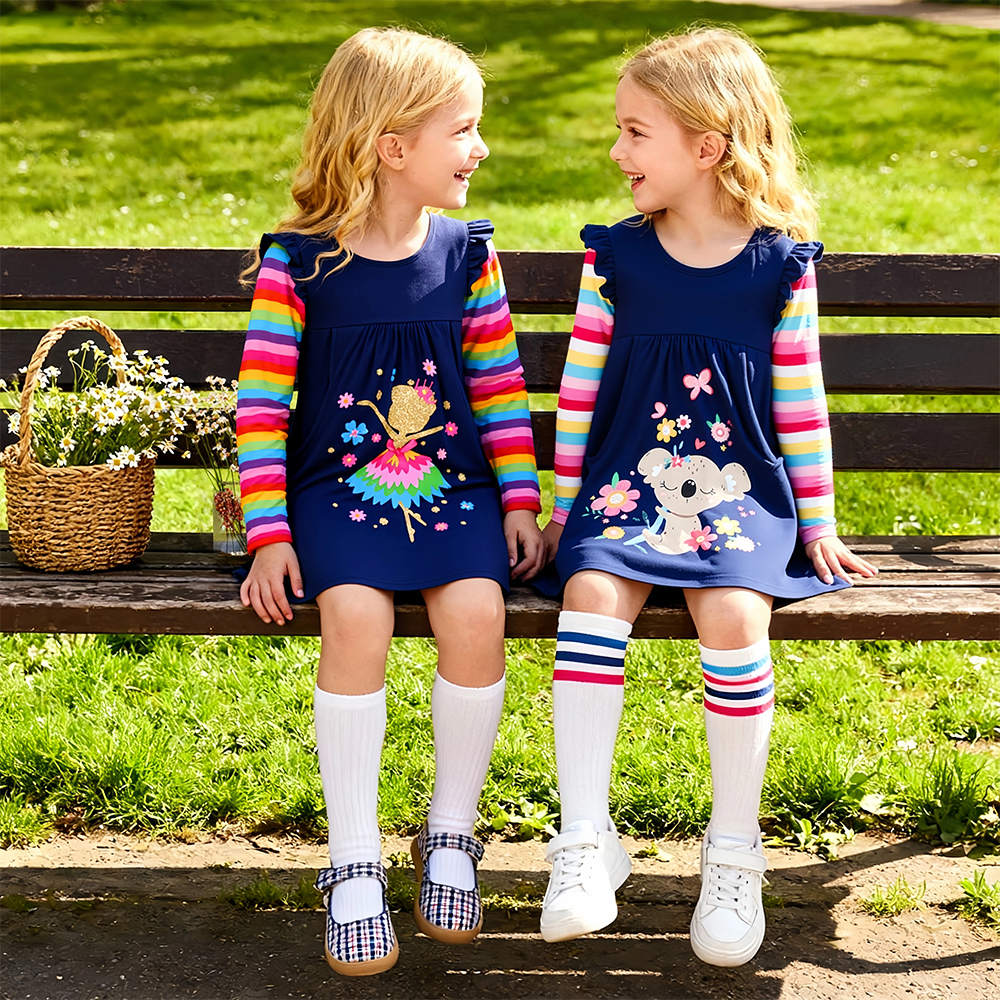 DXTON Long Sleeve Girls Dresse - Winter Clothing Toddler recensione e prezzo