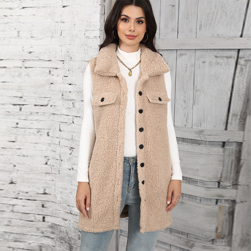 Women's Lamb Plush Vests Splic - Winter Clothing On Sale Women'S recensione e prezzo