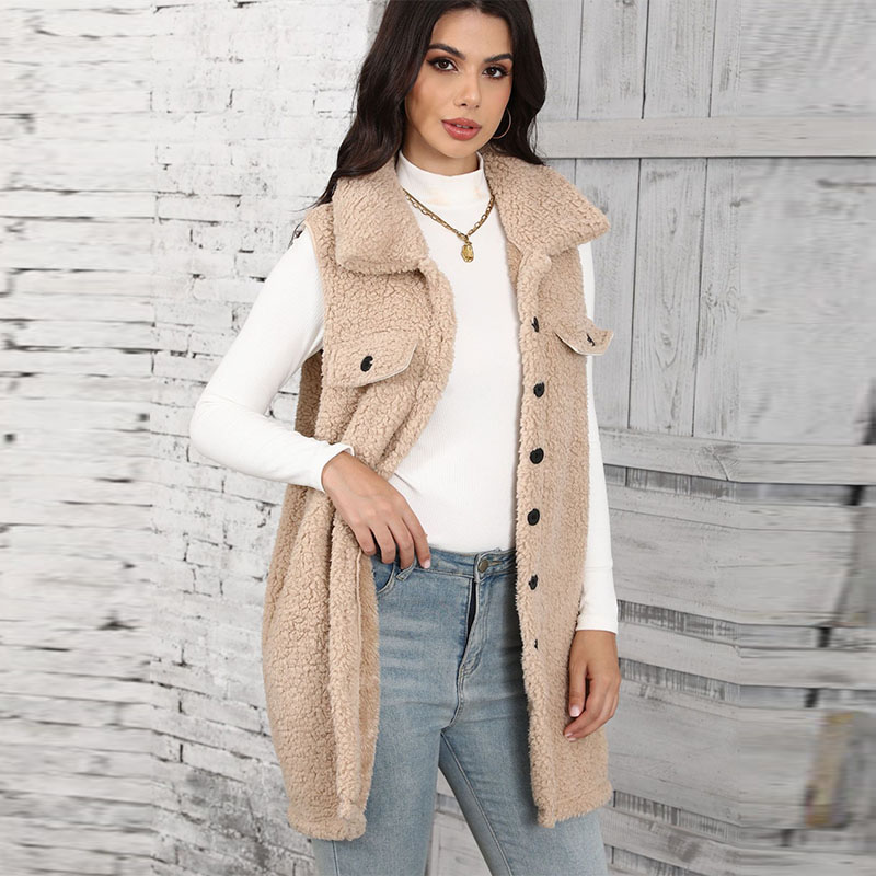 Women's Lamb Plush Vests Splic - Winter Clothing On Sale Women'S recensione e prezzo