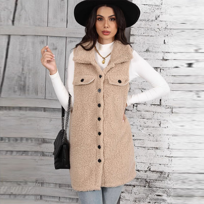 Women's Lamb Plush Vests Splic - Winter Clothing On Sale Women'S recensione e prezzo