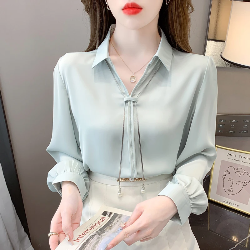 Elegant Office Chiffon Blouses - Winter Clothing Korean recensione e prezzo