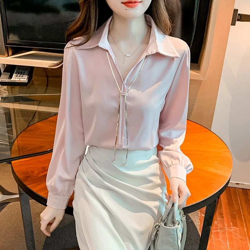 Elegant Office Chiffon Blouses - Winter Clothing Korean recensione e prezzo
