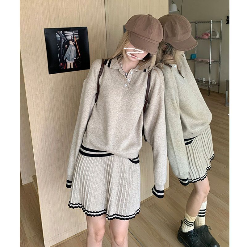 Color Blocked Polo Collar Long - Winter Clothing Kit recensione e prezzo