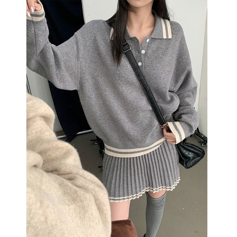 Color Blocked Polo Collar Long - Winter Clothing Kit recensione e prezzo