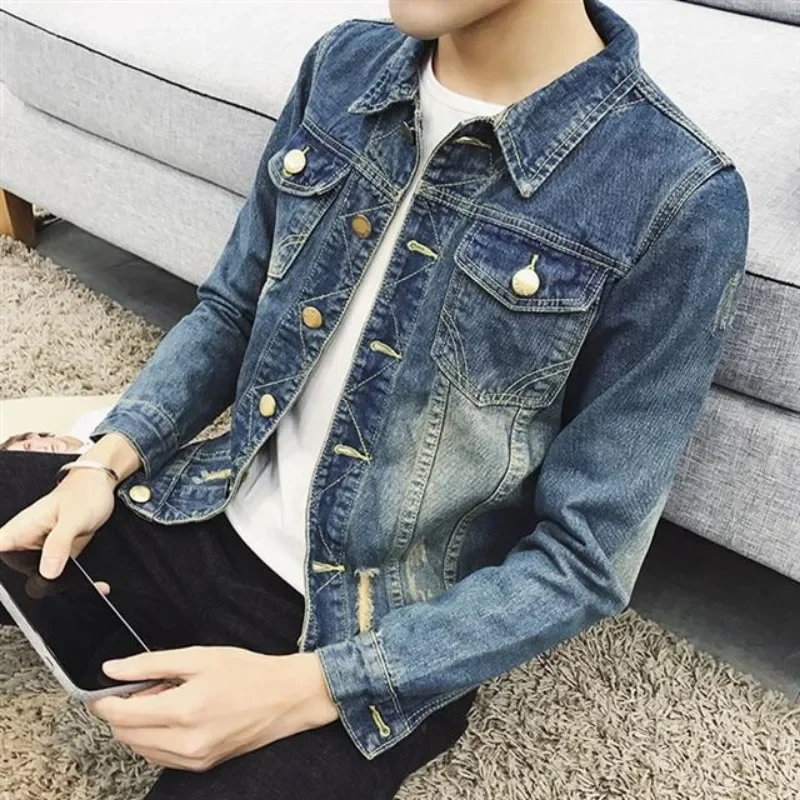 Button Casual Slim Men's Denim - Winter Clothing Korean recensione e prezzo
