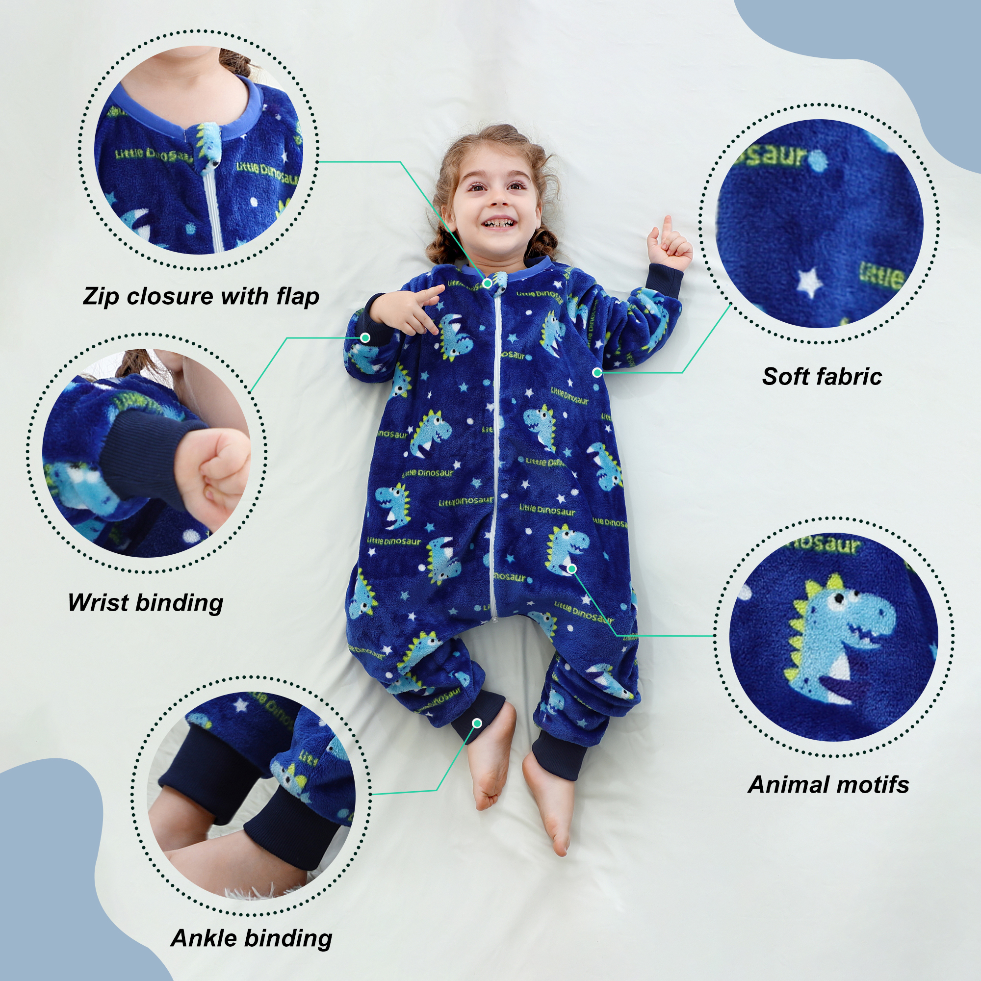 MICHLEY Flannel Dinosaurs Baby - Winter Clothing Toddler recensione e prezzo