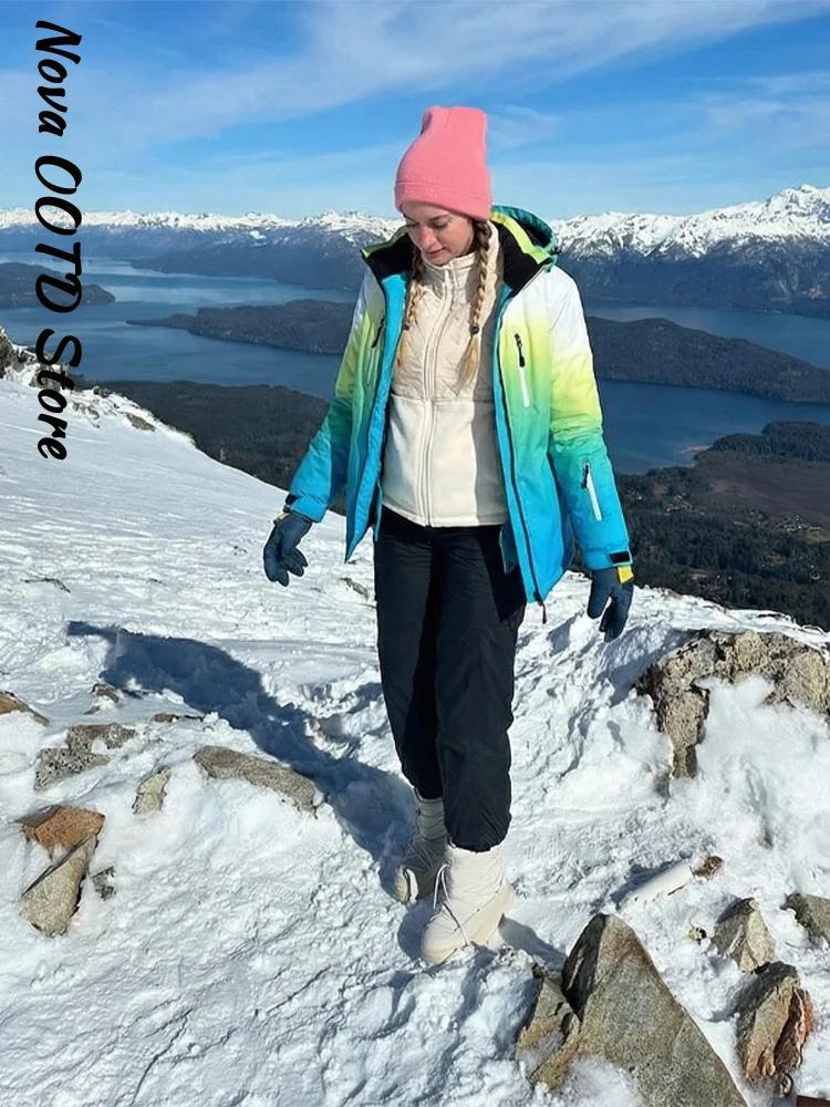 Women's Winter Ombre Ski Jacke - Ski Pants Waterproof recensione e prezzo